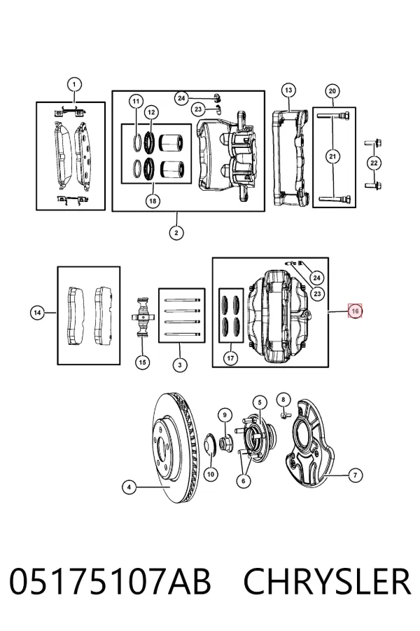 Супорт гальмівний передній лівий K05175107AB Fiat/Alfa/Lancia