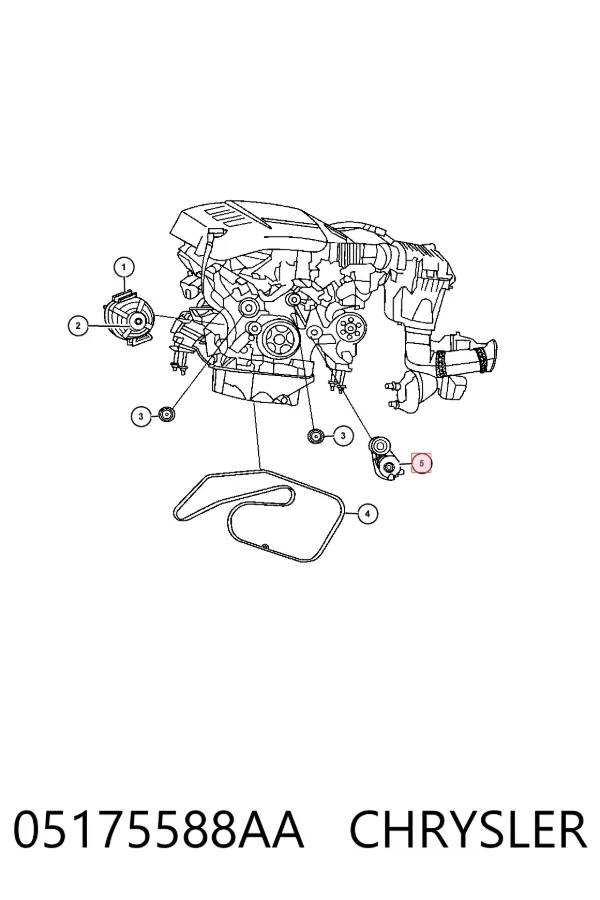Натягувач приводного ременя 05175588AA Chrysler