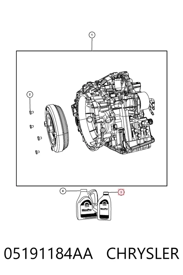 Масло трансмісії 05191184AA Chrysler