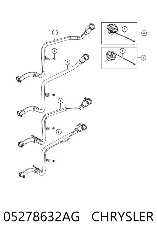Пробка бензобаку 05278632AG Chrysler