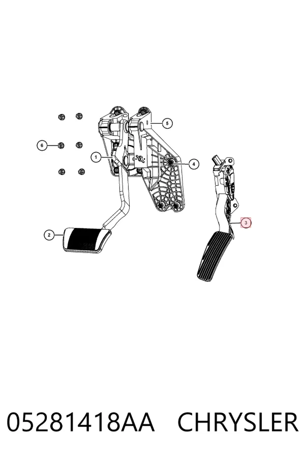 Педаль газу 05281418AA Chrysler