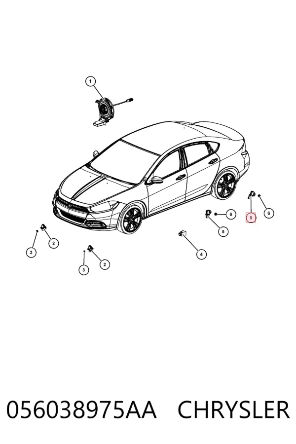 Датчик удару 056038975AA Chrysler