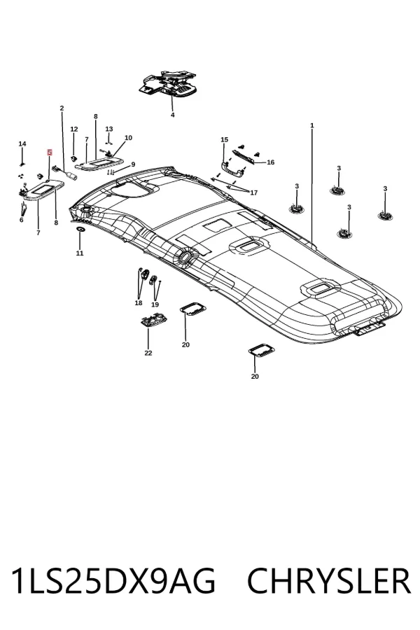 Сонцезахисний козирок 1LS25DX9AG Chrysler