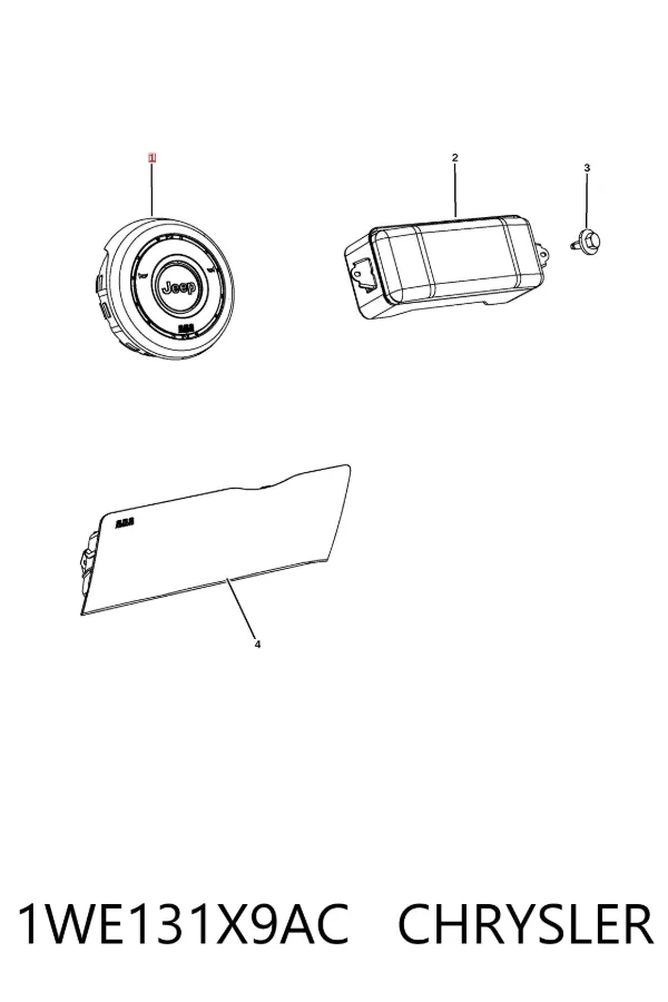 Подушка безпеки, водійська, AIRBAG 1WE131X9AC Chrysler