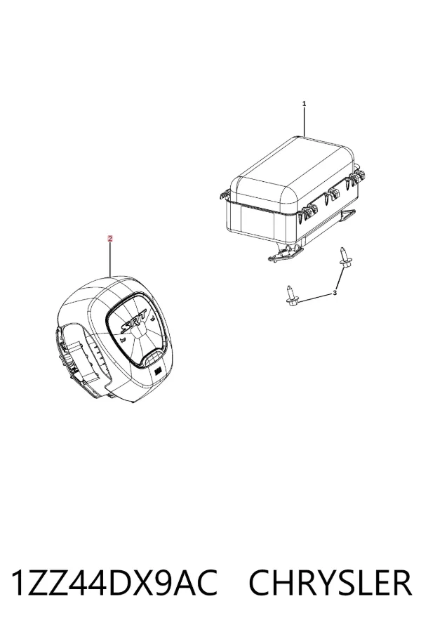 Подушка безпеки, водійська, AIRBAG 1ZZ44DX9AC Chrysler