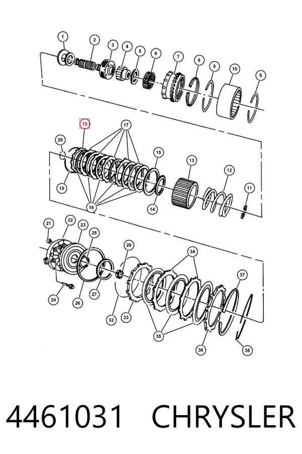 Диск АКПП фрикційний 4461031 Chrysler