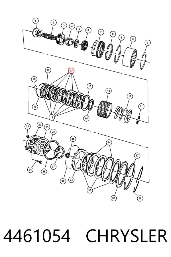 Диск АКПП фрикційний 4461054 Chrysler