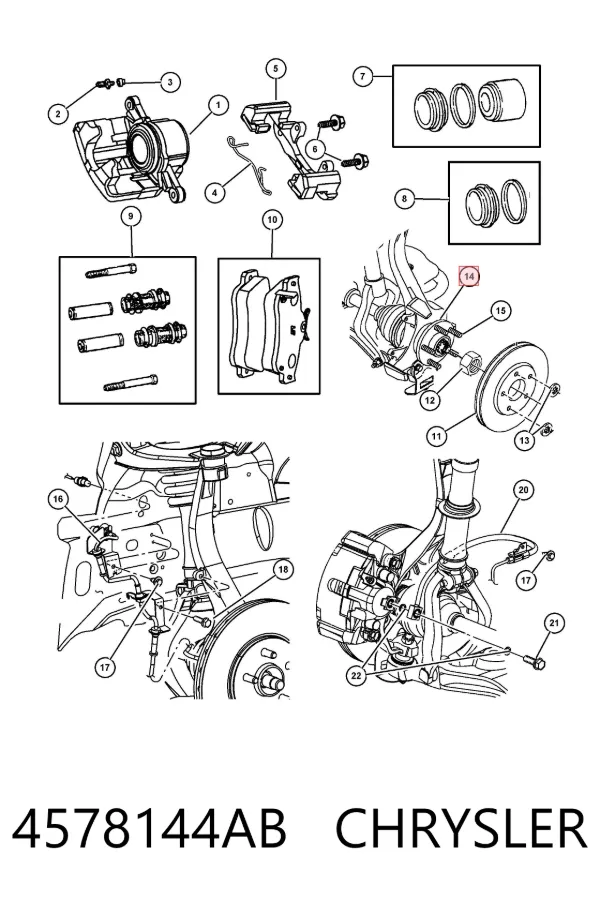 Передня маточина 4578144AB Chrysler
