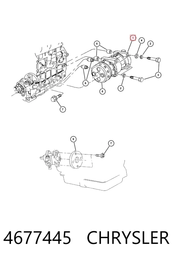 Компресор кондиціонера 4677445 Chrysler