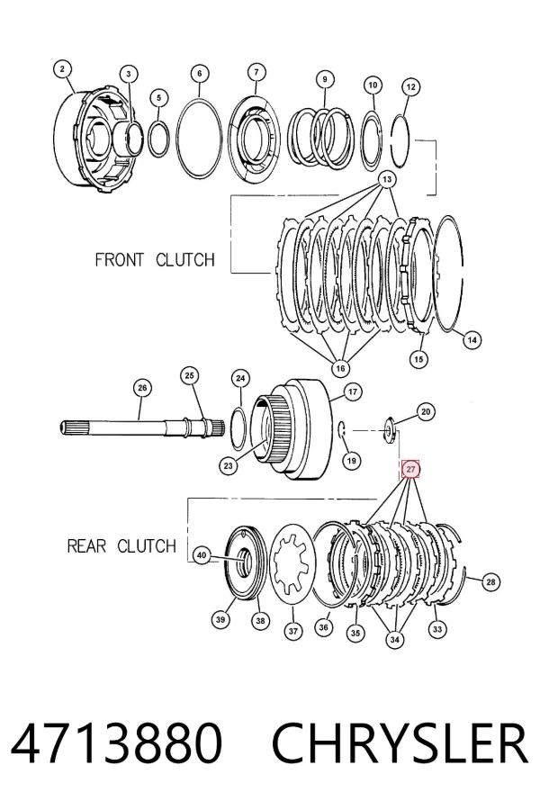 Диск АКПП фрикційний 4713880 Chrysler