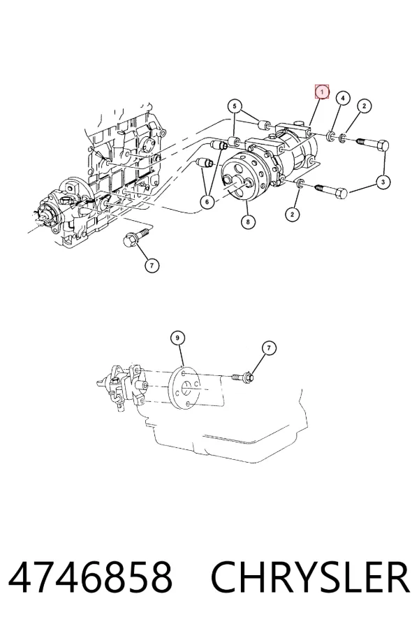 Компресор кондиціонера 4746858 Chrysler