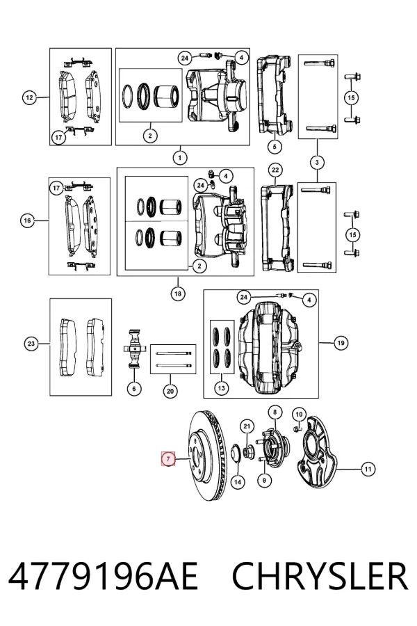 Гальмівні диски передні 4779196AE Chrysler
