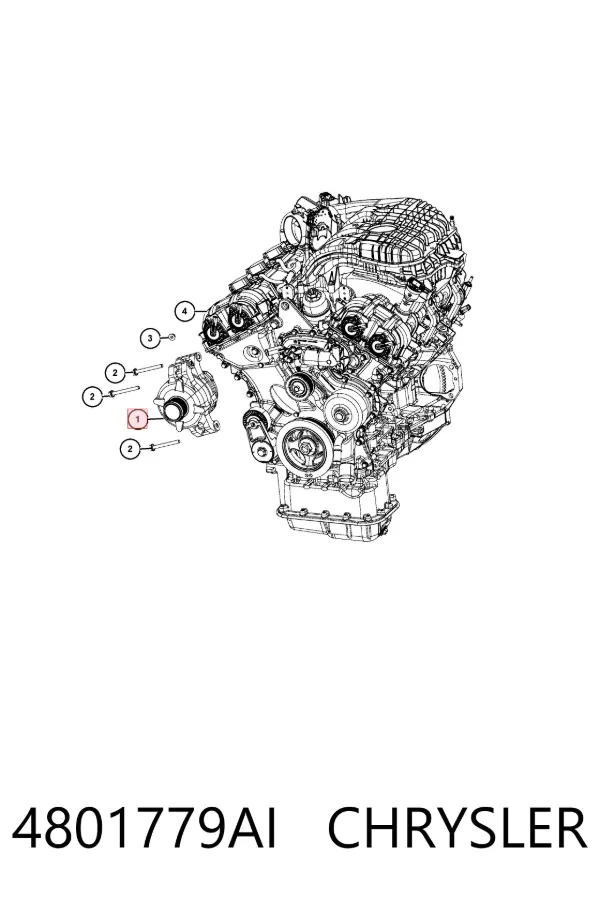 Генератор 4801779AI Chrysler