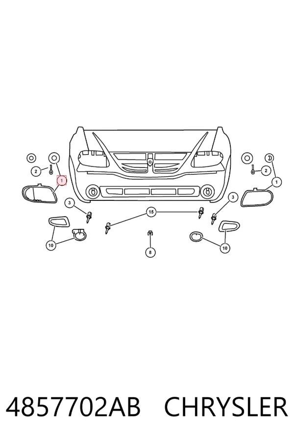 Фара права 4857702AB Chrysler