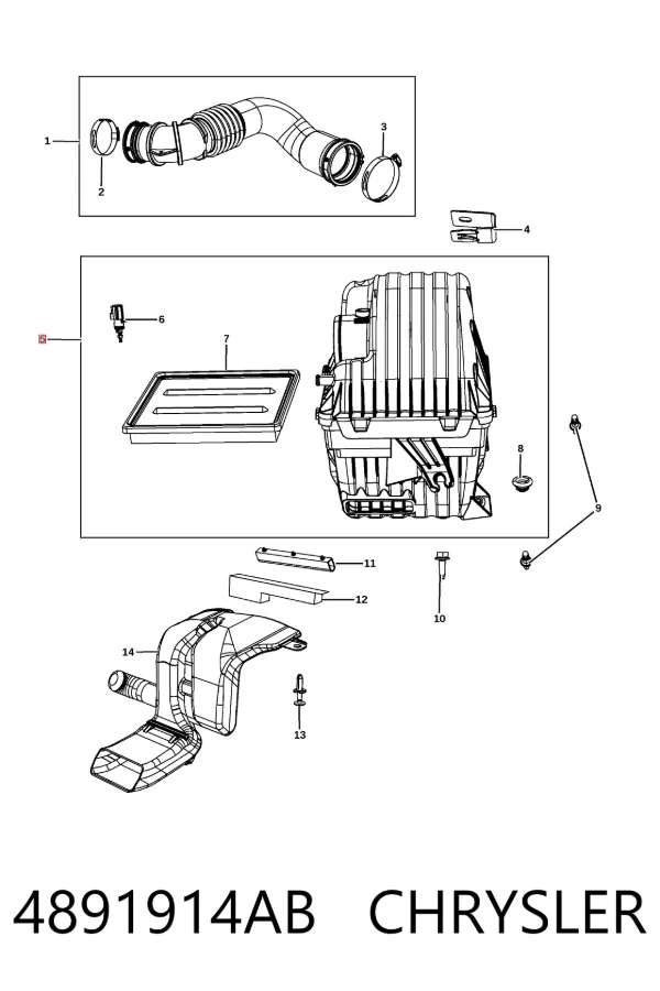 Корпус фільтра 4891914AB Chrysler