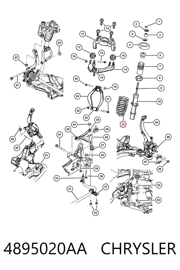 Пружина передня 4895020AA Chrysler