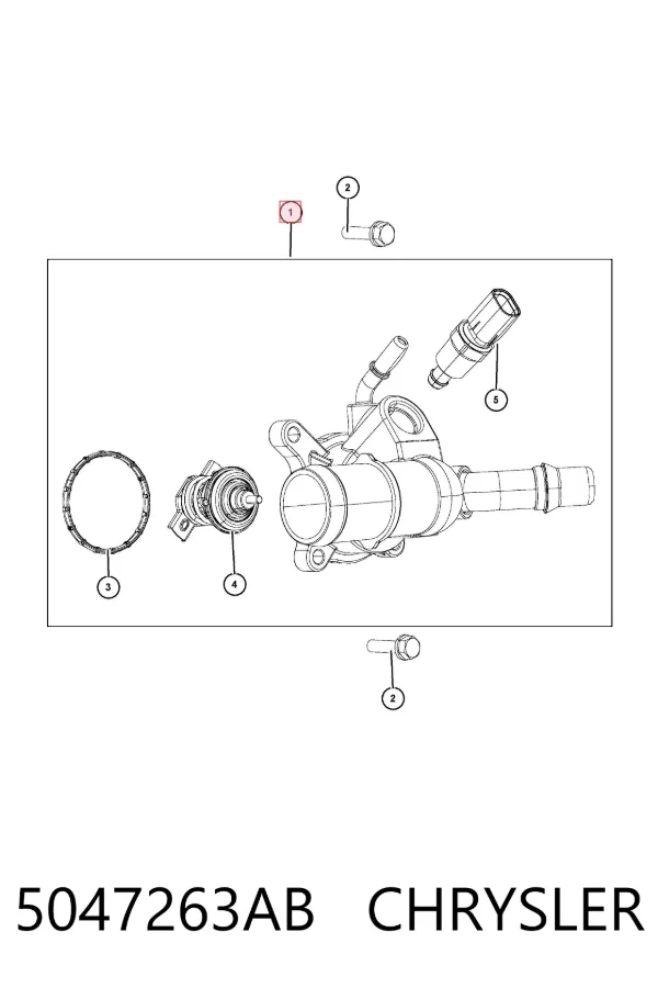 Корпус термостата 5047263AB Chrysler