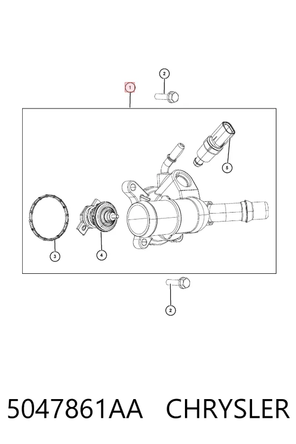 Корпус термостата 5047861AA Chrysler