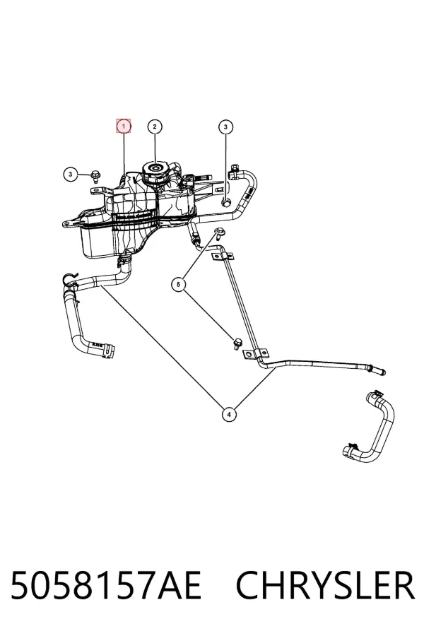 Бачок системи охолодження 5058157AE Chrysler