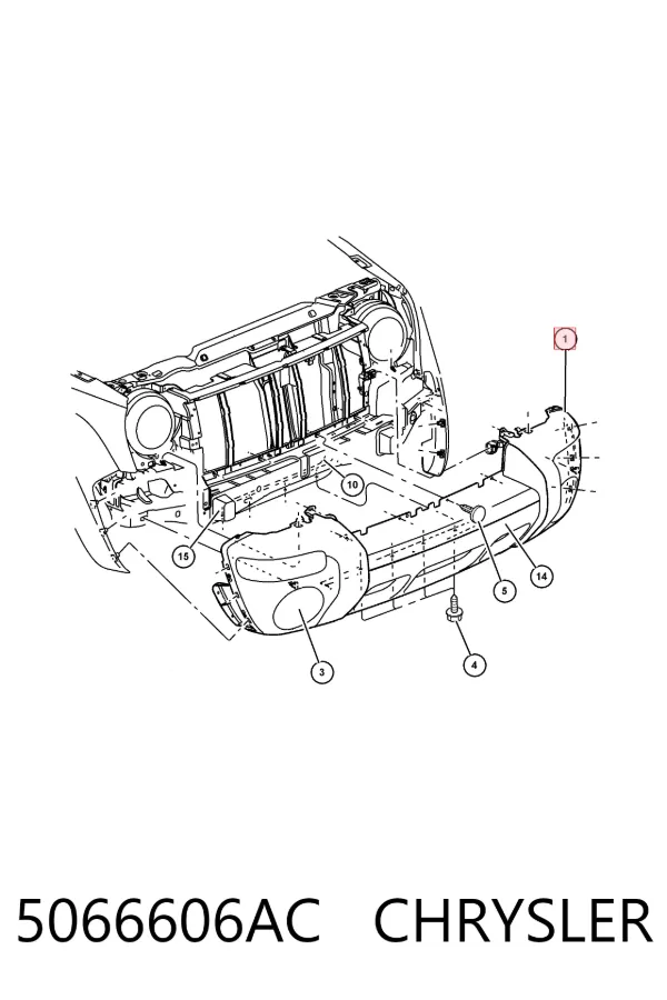 Передній бампер 5066606AC Chrysler