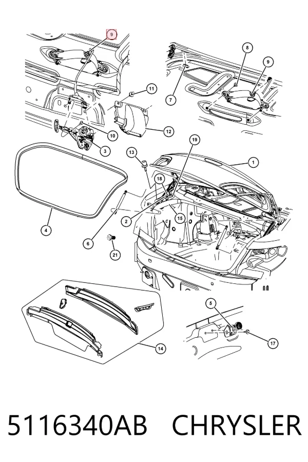 Задній стоп 5116340AB Chrysler
