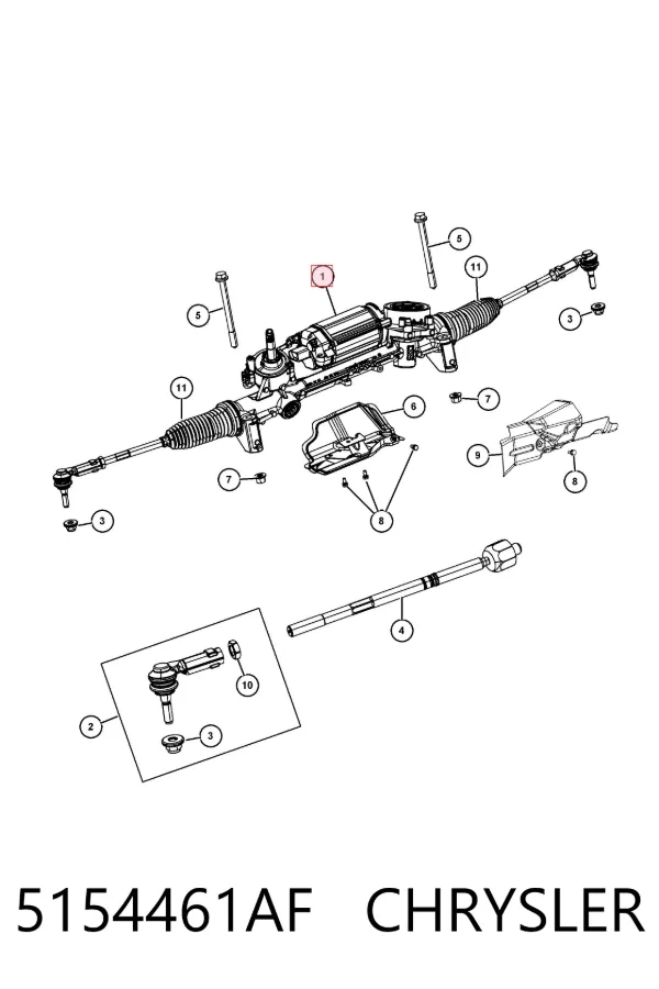 Рульова рейка 5154461AF Chrysler