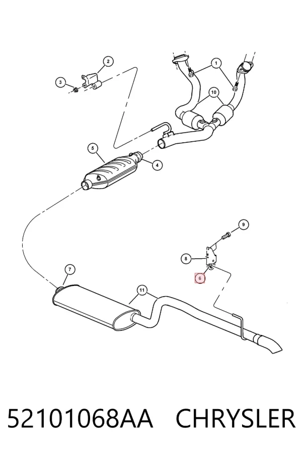 Подушка глушника 52101068AA Chrysler