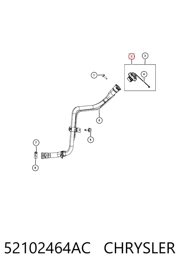 Пробка бензобаку 52102464AC Chrysler