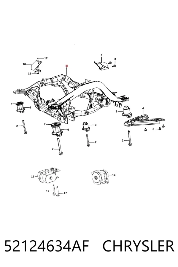 Підрамник передній 52124634AF Chrysler