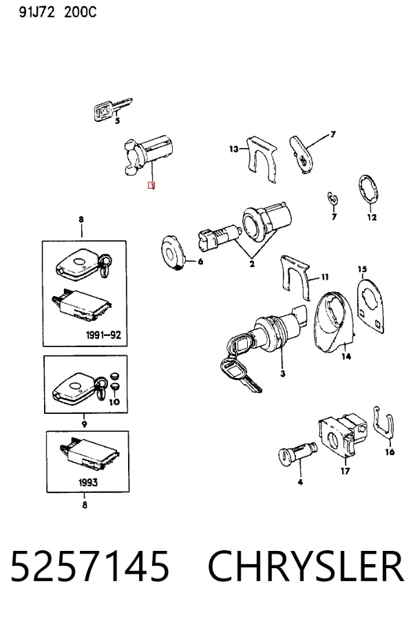 Контактна група 5257145 Chrysler