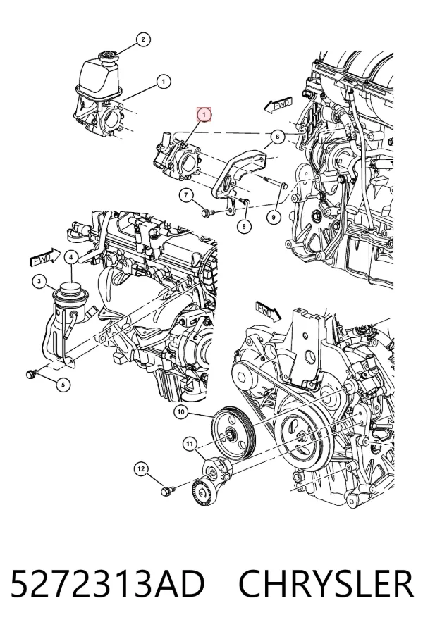 Насос ГУР 5272313AD Chrysler