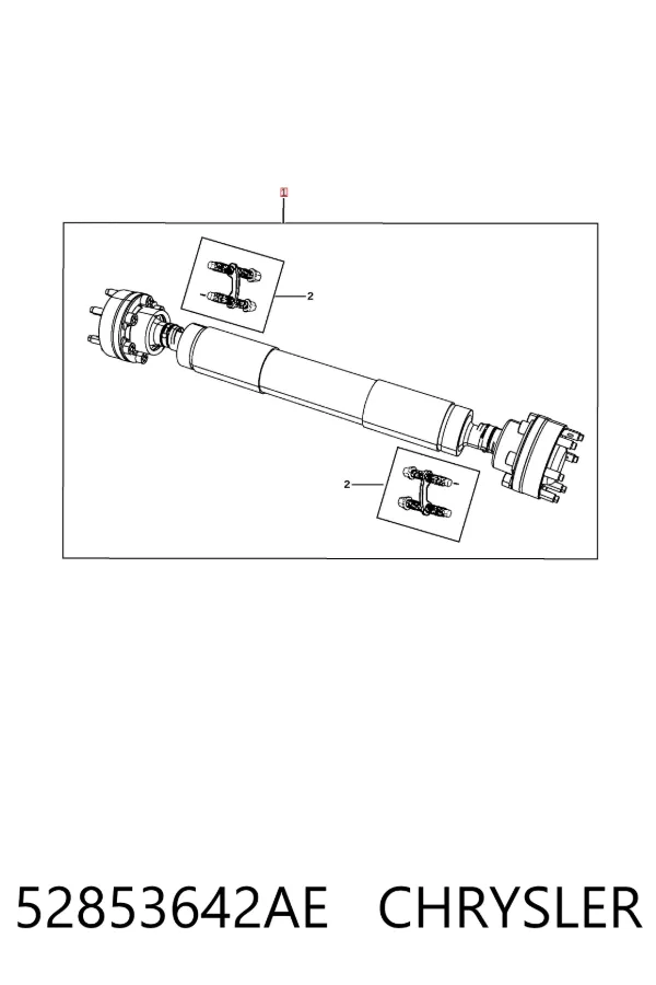 Кардан передній 52853642AE Chrysler