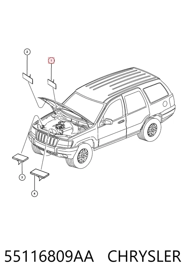 Капот 55116809AA Chrysler