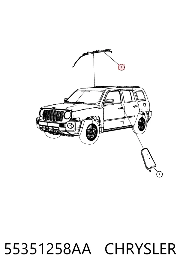 Подушка безпеки, збоку, права, AIRBAG K55351258AB Fiat/Alfa/Lancia