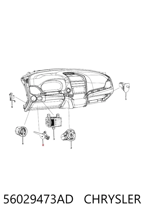 Жабка тормозу 56029473AD Chrysler