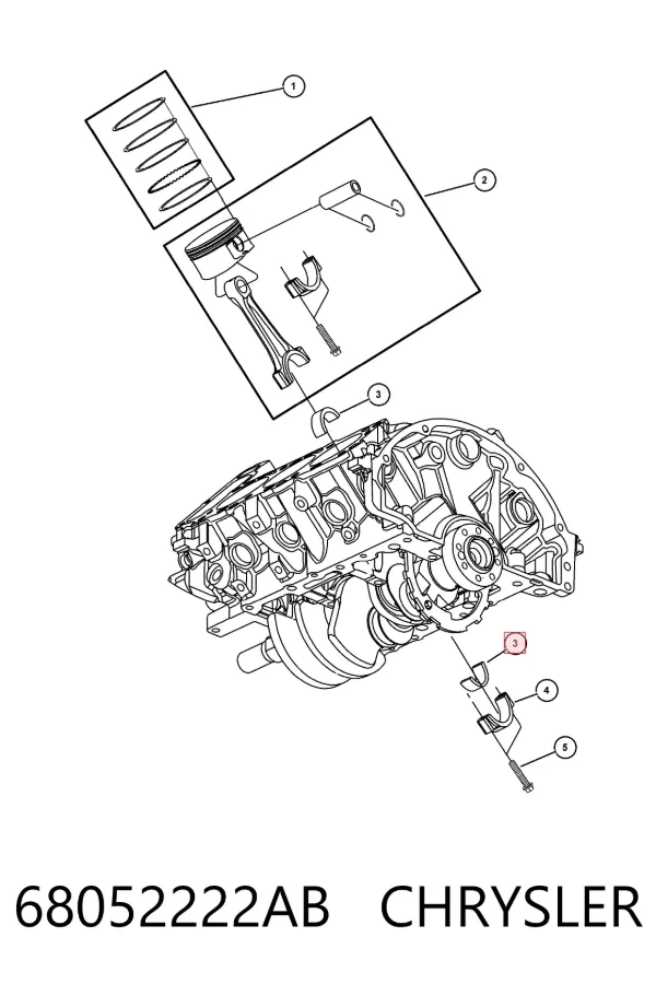 Вкладиші шатунні 68052222AB Chrysler
