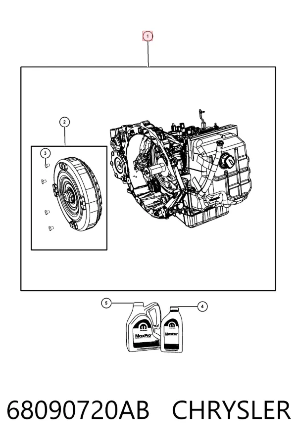 Коробка передач 68090720AB Chrysler