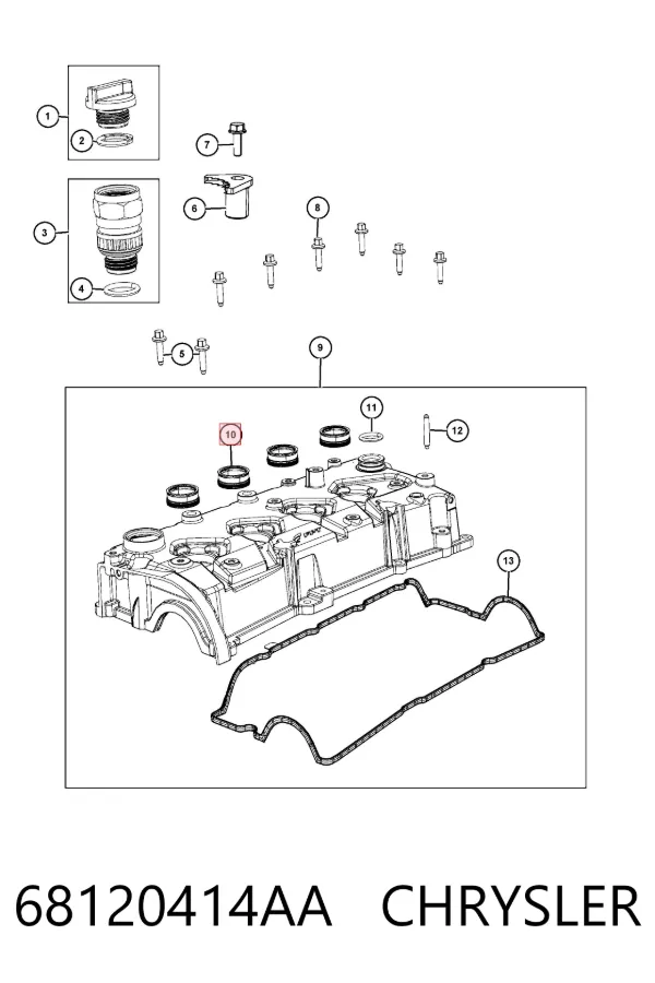 Кільце ущільнювальне свічкового колодязя 68120414AA Chrysler