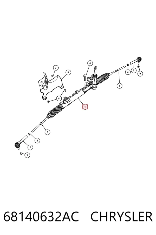 Рульова рейка 68140632AC Chrysler