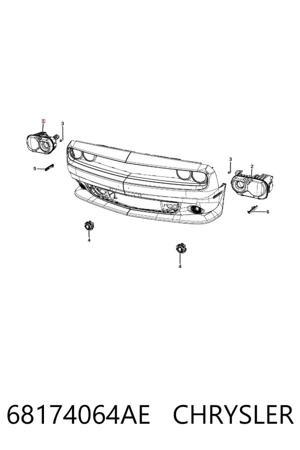Фара права 68174064AE Chrysler