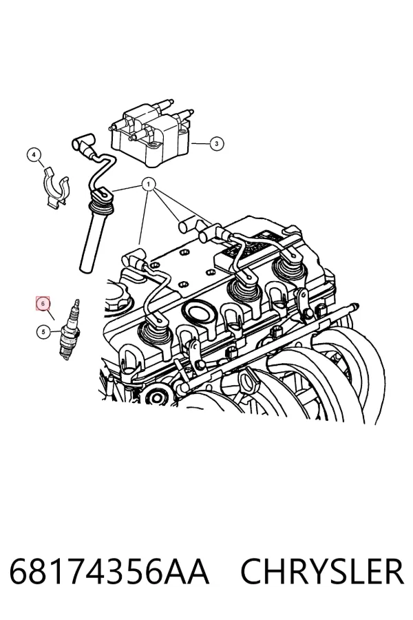 Свічки запалювання 68174356AA Chrysler