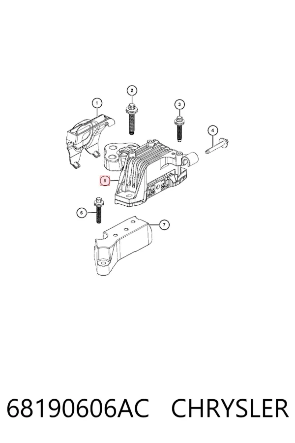Подушка (опора) двигуна, ліва 68190606AC Chrysler