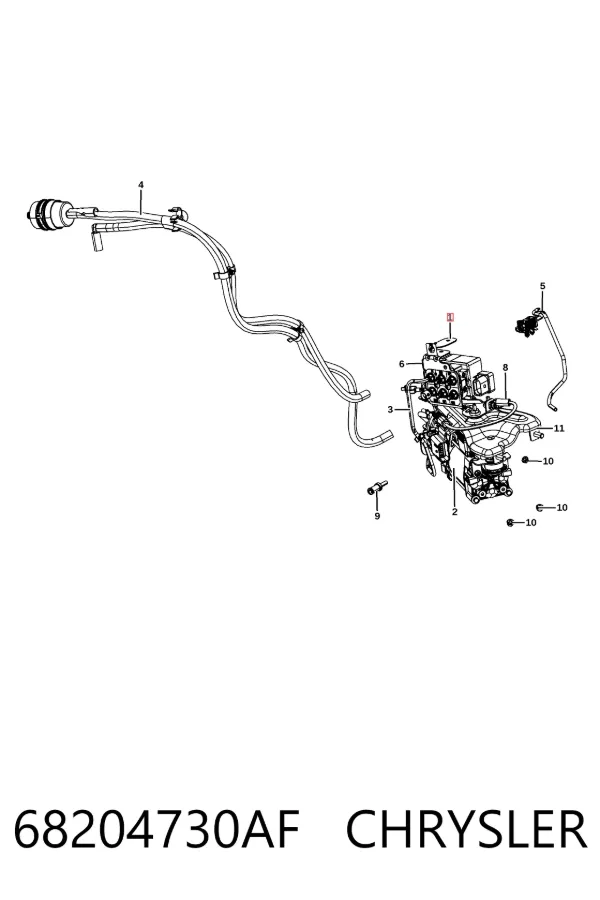 Компресор пневмопідкачки (амортизаторів) 68204730AF Chrysler