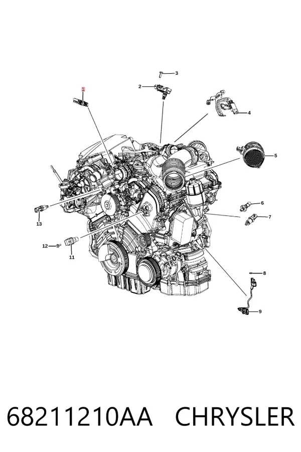 Датчик температури впускного повітря K68211210AA Fiat/Alfa/Lancia