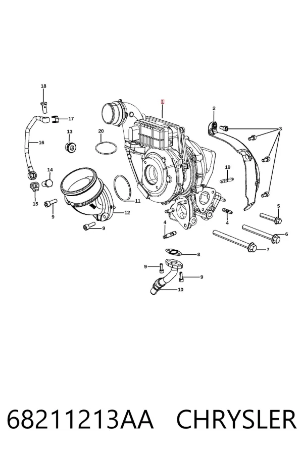 Турбіна 68211213AA Chrysler