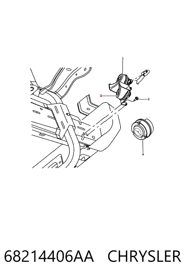 Сигнал звуковий (клаксон) 68214406AA Chrysler