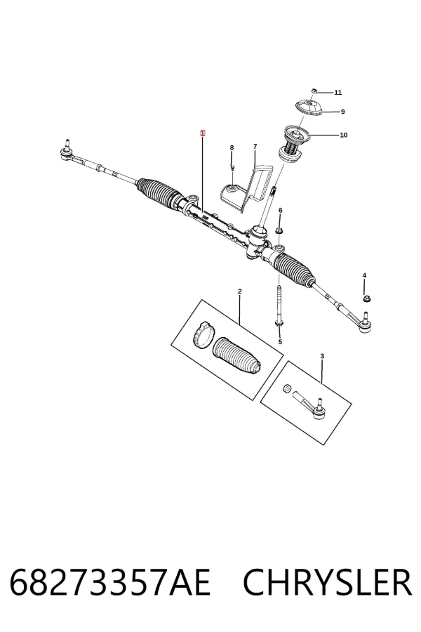 Рульова тяга 68273357AE Chrysler