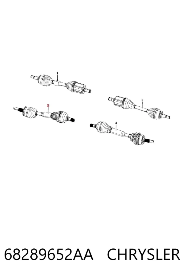 Піввісь права 68289652AA Chrysler