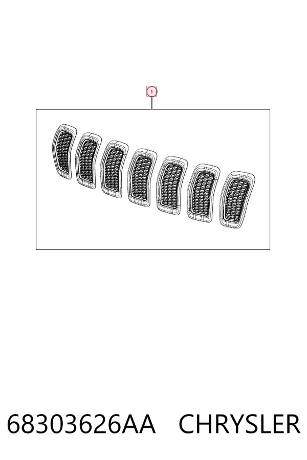 Решітка радіатора 68303626AA Chrysler