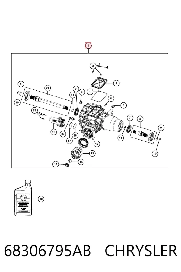 Диференціал задній 68306795AB Chrysler